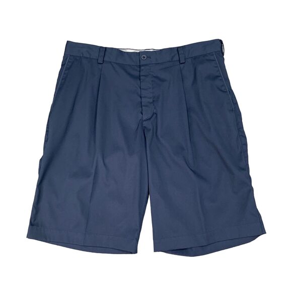 Nike Golf Shorts Mens 34 Storm Blue Pleated Stretch Dri Fit Tour Performance - Picture 1 of 12